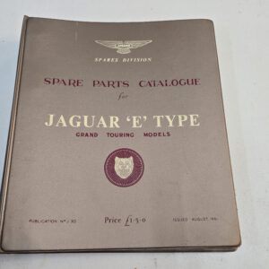 Jaguar E-Type Series 1 3.8 – Original Factory Spare Parts Catalogue – 1963 Second Edition