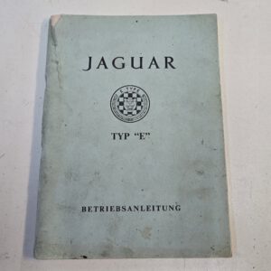 Jaguar E-Type 3.8 – Very Rare Original German Owner’s Handbook – G/122/2