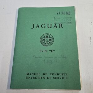 Jaguar E-Type 3.8 – Rare Original French Owner’s Handbook – F/122/3