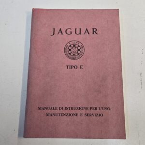 Jaguar E-Type 3.8 – Rare Original Italian Owner’s Handbook – I/122/2