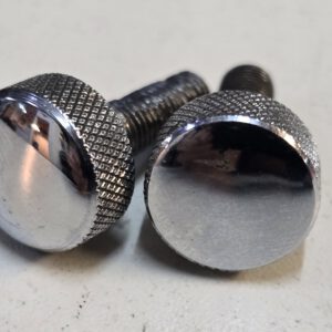 Jaguar E-Type – Genuine Original Chrome Knurled Thumb Screws – BD17589 for 3.8
